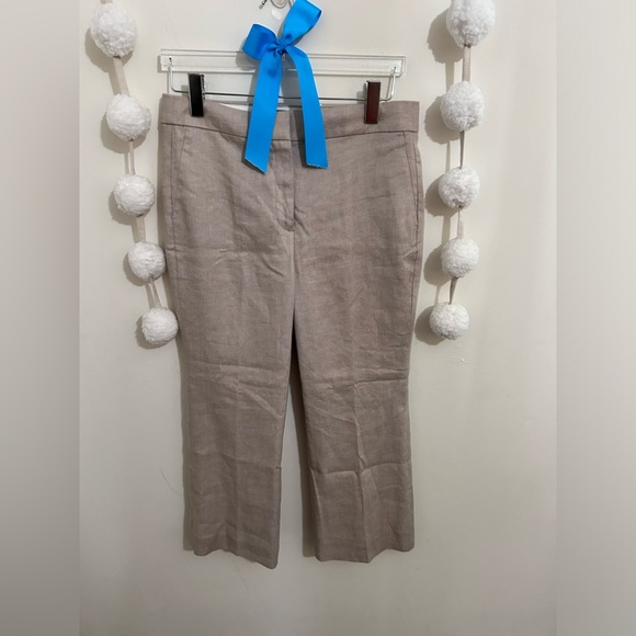 HOST PICK 🎉💕🎊9/21 J. Crew Hayden Linen Blend Kickout Crop Pants NWT! - Picture 11 of 11